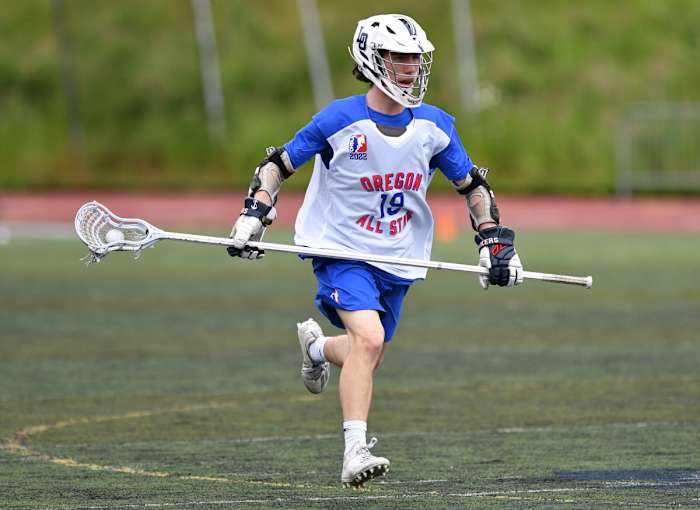 Oregon high school boys lacrosse 2022 all star game Taylor Balkom 19